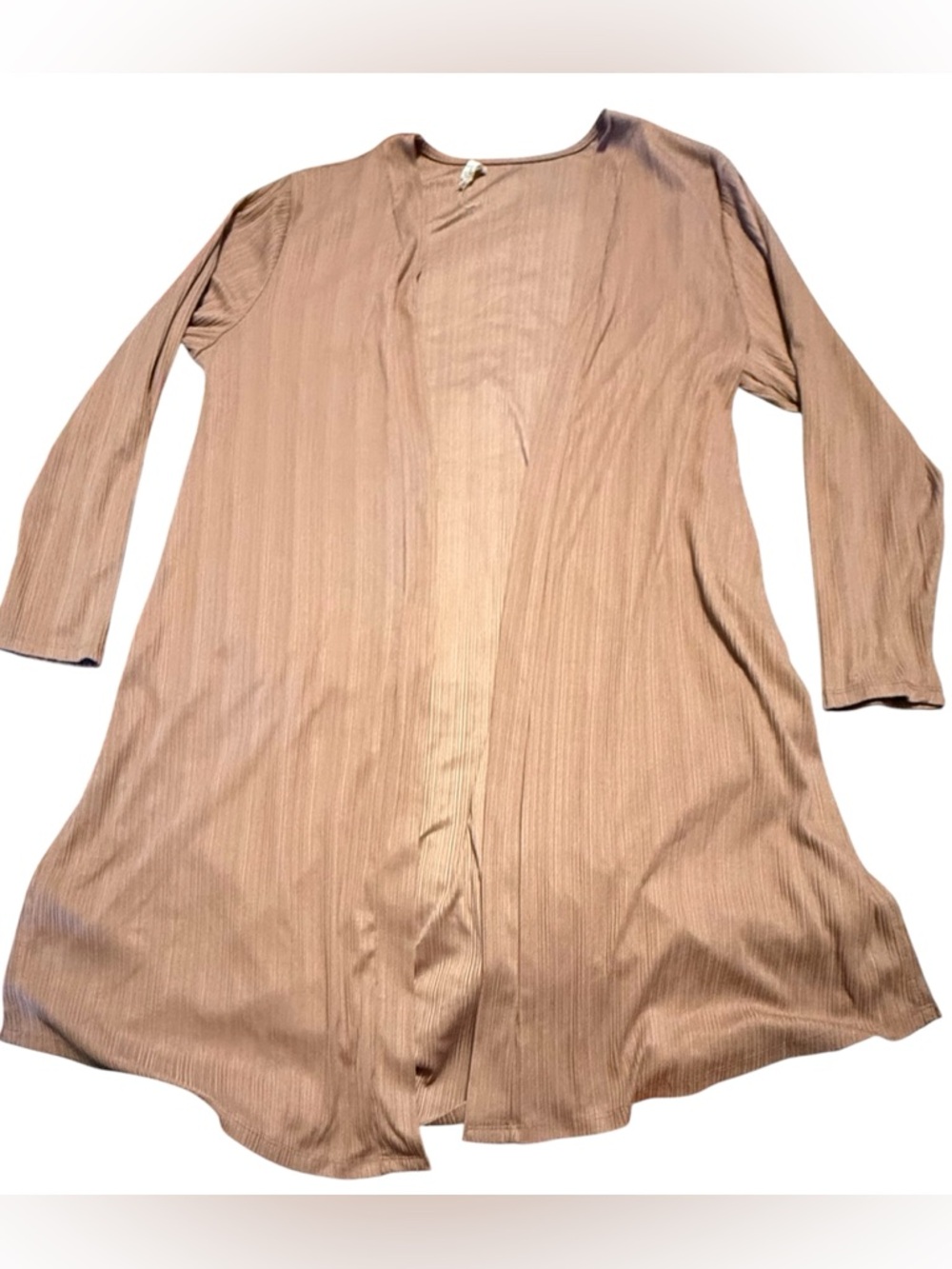 Maurices Ribbed pleated cardigan in  Mauve Pink